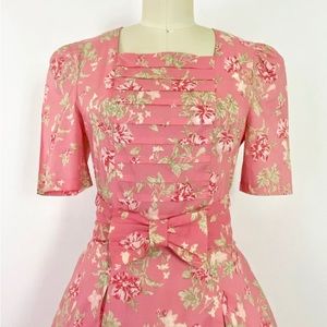 Vintage Laura Ashley Floral A Line puff dress